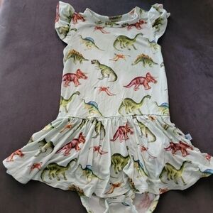 Posh Peanut Dinosaur Print Bodysuit - Multicolor
